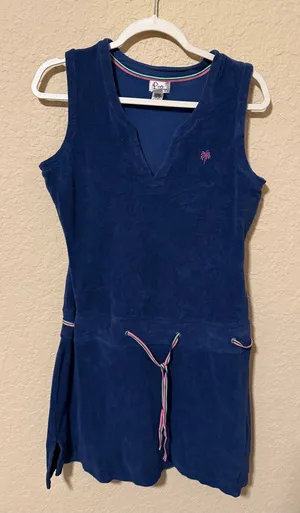 Lilly Pulitzer Royal Blue Dress with Pink and Green Trim thumbnail 1