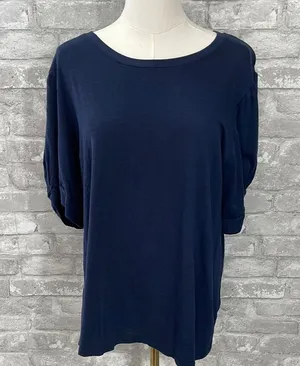 Maurices Blue Twist Puff Sleeve Tee thumbnail 1