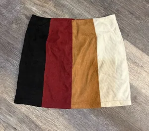 Altar'd‎ State Black Red Brown Cream Colorblock Mini Skirt thumbnail 1