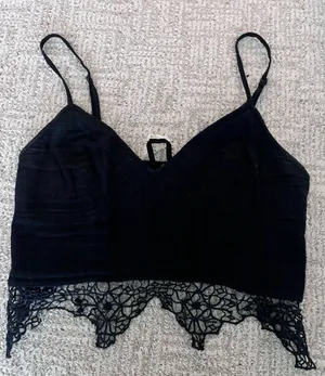 Free People Crop Top Black thumbnail 3