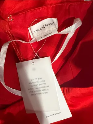 Lovers + Friends Brylee Strapless Red Gown thumbnail 4