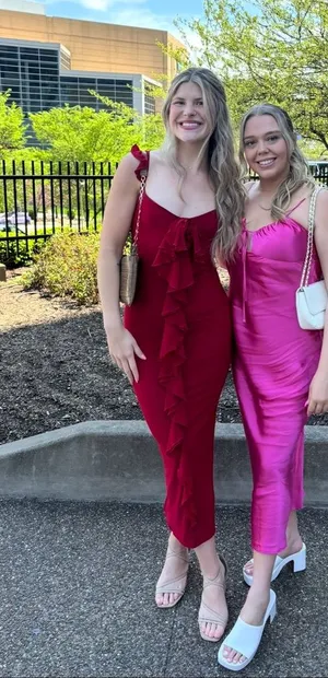Shein Red Ruffle Dress  thumbnail 1