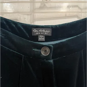 Velvet Wide Leg Pleated Trousers Pants US 2 UK 6 thumbnail 3
