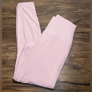 Lululemon Doubled Align Ribbed High Rise Leggings Flush Pink 25” Inseam Size 4 thumbnail 2