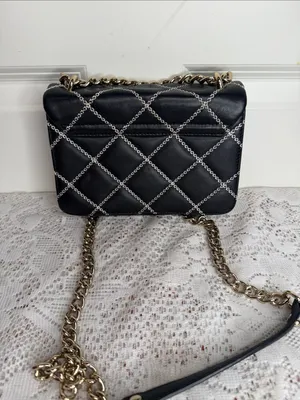 Kate Spade New York white stick embroidery black crossbody bag thumbnail 5