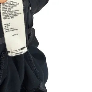 Free People Black Plunge Open Back‎ Maxi Dress Tie Waist High Slit Gown US 2 thumbnail 14