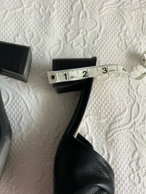 Black Faux Leather Women's Slide Sandals Size 6 thumbnail 6