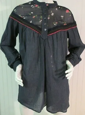 Anthropologie top by Free People bavy pinstripe S thumbnail 1