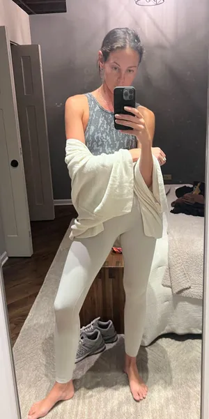 lululemon cream colored wrap Shaw sweater  thumbnail 3