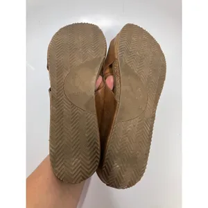 Volatile Cross Strap Sandals Womens 11 Brown Good Leather Platform Slides UQ001 thumbnail 7