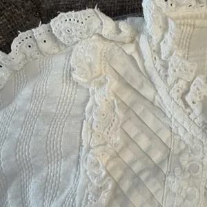 White Ruffled Women's knit top by Free People “More Romance” white medium thumbnail 4