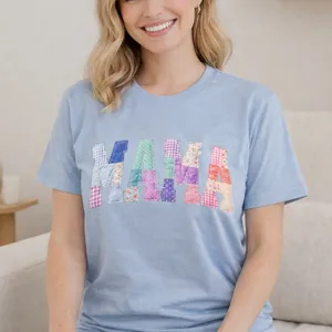 MAMA Graphic Tee | Cotton | Light Blue | Mother’s Day Gift thumbnail 1