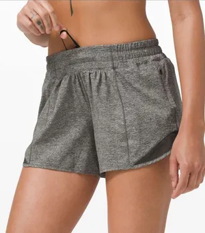 Lululemon Hotty Hot Short II *Long 4" Heather Lux Multi Black thumbnail 1