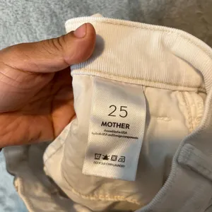 Mother The Hustler‎ Ankle Fray Cream White Corduroy Ribbed Jeans Size 25 thumbnail 10