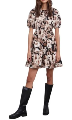 Rails‎ Khloe Floral Knee Length Shift Dress Sepia Roses Sz XS thumbnail 1