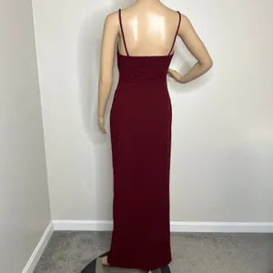 Lulus Sweetest Admirer Burgundy Ruched Surplice Maxi Dress thumbnail 3