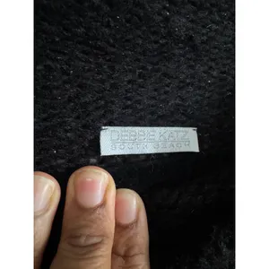 Debbie Katz South Beach Black Oversized Mock Neck Knit Sweater‎ Made in Italy thumbnail 4
