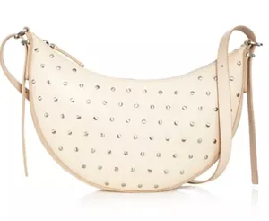 Madewell Crescent Sling Studded Cream Cow Leather Bag Crossbody Purse. SOLD OUT! thumbnail 1