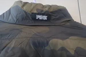 PINK Victoria's Secret camo camoflage puffer sweater jacket in army green size small. thumbnail 11