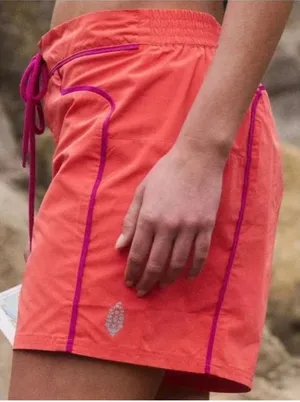 Free People Movement Make Your Mark Running Shorts Neon Orange Purple Small NWOT thumbnail 1