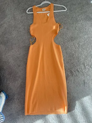 Abercrombie & Fitch Ribbed Cut Out Sweater Midi Dress thumbnail 3