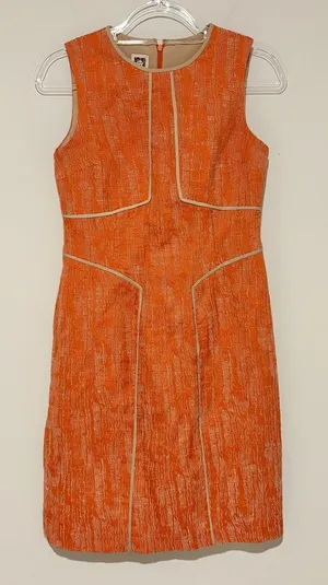 Anne Klein vintage tweed shift dress‎ orange size 2 thumbnail 1