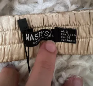 Nasty Gal Champagne Gold Silk Bralette thumbnail 3