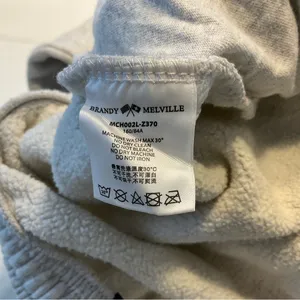 Brandy Melville Pants Womens Small Gray Cargo Sweatpants Wide Leg Casual thumbnail 12