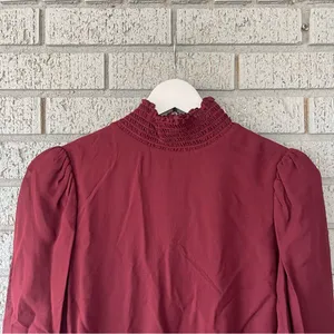 NWT Reformation Stevi Shirred Georgette Midi Dress in Plum Size 4 thumbnail 4