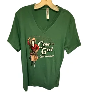 Bella Canvas Green Cowgirl T-Shirt nwot thumbnail 1