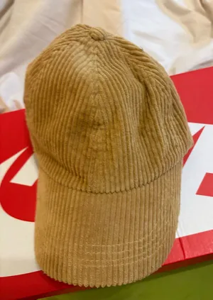 Tan corduroy hat Brown thumbnail 1