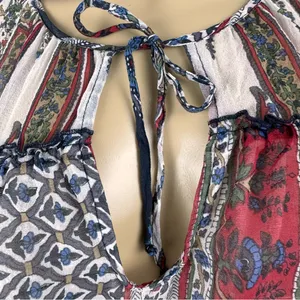 Twelfth Street By Cynthia Vincent‎ Peasant Blouse Silk Long Sleeve Size Sz L thumbnail 3