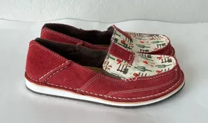 Ariat Cruiser Roper Suede Slip On Canvas Shoes Desert Cactus Cowgirl Print 6 NEW thumbnail 4