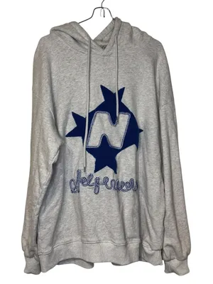 Aelfric Eden Womens Hoddie Blue Star "N" Patch Streetwear Pullover Graphic Medium thumbnail 1