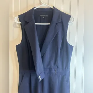 ANTONIO MELANI women Dark Blue Striped Jumpsuit size 6 thumbnail 5