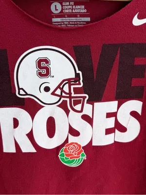 Nike Stanford Rose Bowl Tee Womens Off Shoulder Football Shirt thumbnail 2