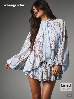 Missguided Paisley Print Mini Dress thumbnail 5