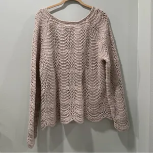 American Eagle Outfitters Cream Knit Sweater thumbnail 9