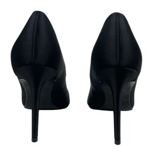 Mango Satin Pointed Toe Heel Pump with Buckle Black Size 37/ 6.5 thumbnail 9