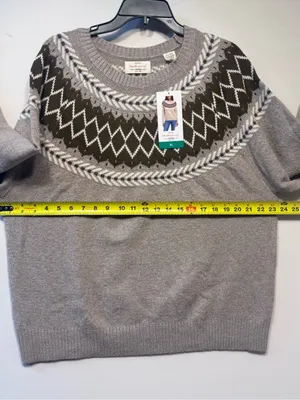 Weatherproof VintageTraditional fairisle raglan crewneck sweater Tweed yarn thumbnail 2