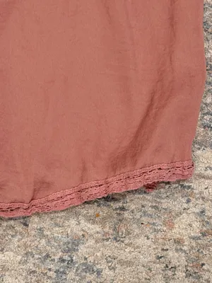 aerie Mauve Elastic-Waist Lounge Shorts with Lace Trim thumbnail 5