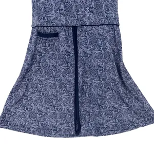 Scratch Seventy Sleeveless Collared Golf Tennis Polo Dress Blue Paisley Size M thumbnail 3