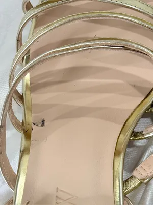 J.Crew Layne Strappy Sandals 7 Metallic Gold Wedding Guest Summer Vacay Chic thumbnail 13