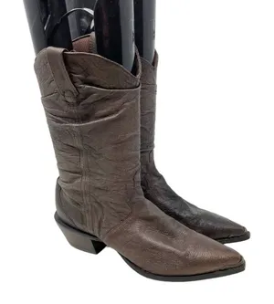 Durango Crush Brown Leather Slouch‎ Western Cowboy Boots Size 7.5 thumbnail 1