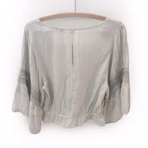 American Eagle Embroidered Bell Sleeve Blouse Womens S Boho Cottagecore Renfair thumbnail 9