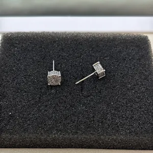 6mm Small CZ Stud Earrings for Men Women Streetwear Punk Hip Hop Unisex Earrings thumbnail 2