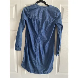J.Crew Chambray Denim Shirt Dress Womens XXS Blue Tunic Long Sleeve F5528 Cotton thumbnail 3