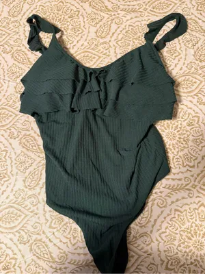 Dark hunter green bathing suit large thumbnail 1