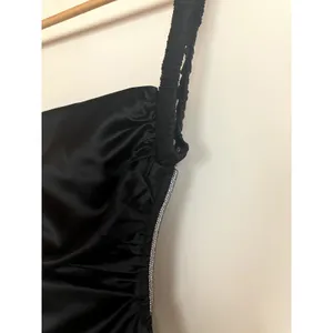 HELLO MOLLY Bet U Wanna Satin Midi Dress Cutout Gown Black Size M US 6 thumbnail 3