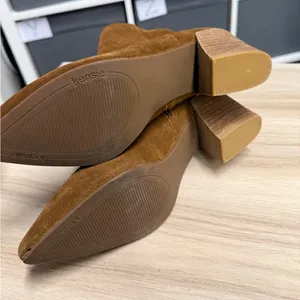 Kenzie Lyden Brown Suede Pointed Toe Ankle Booties Chelsea Boots thumbnail 7